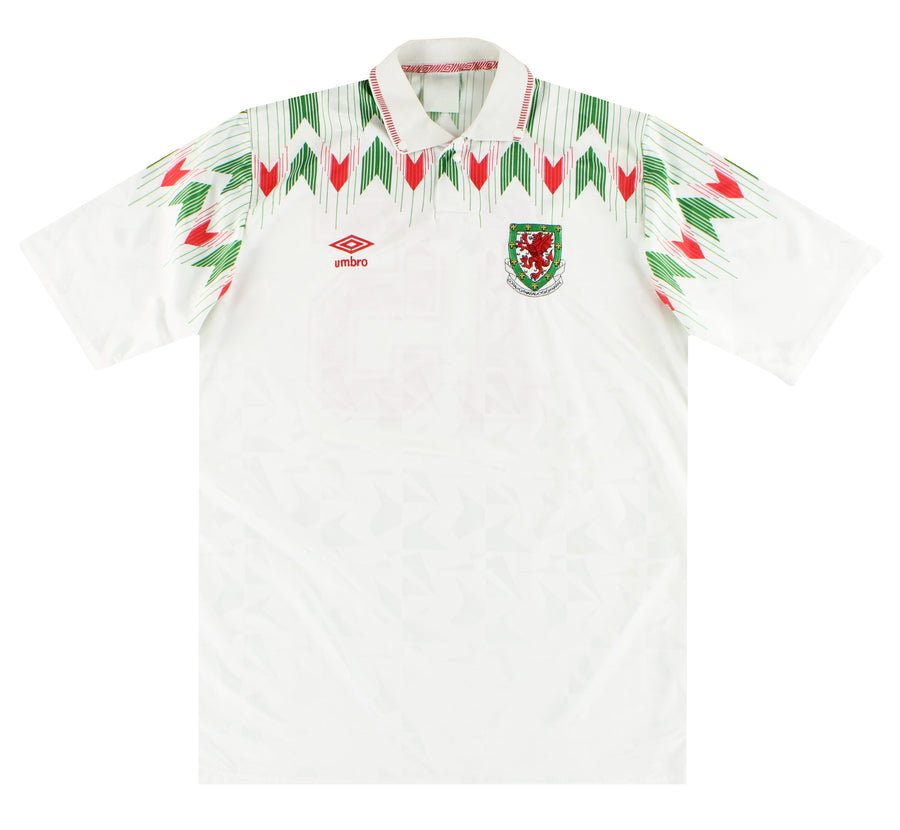 1990-93 Wales Umbro Player Issue Away Shirt #15 L