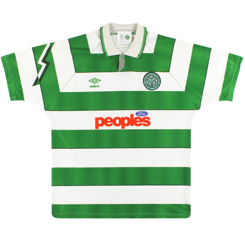 1991-92 Celtic Umbro Home Shirt XL