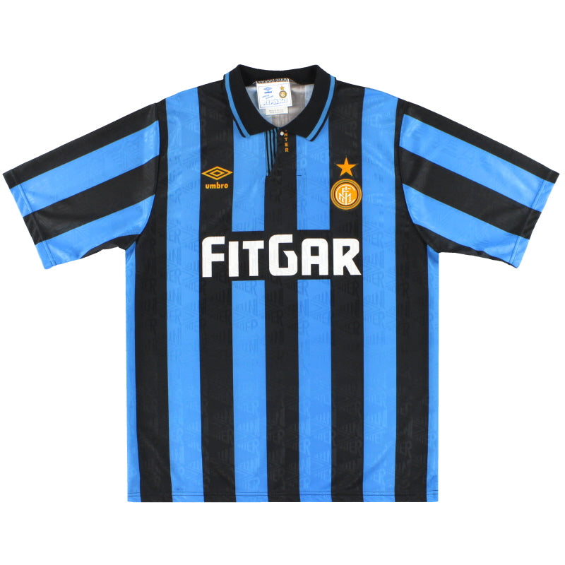 1991-92 Inter Milan Umbro Home Shirt #10 M