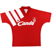 1991-92 Liverpool adidas Home Shirt L - Classic Football Kit