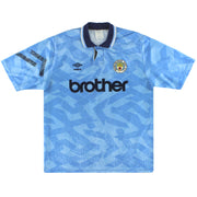 1991-93 Manchester City Umbro Home Shirt S