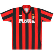 1992-93 AC Milan adidas Home Shirt S