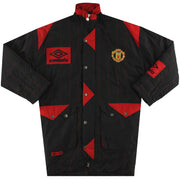 1992-93 Manchester United Umbro Padded Bench Coat L - Classic Football Kit
