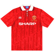 1992-94 Manchester United Umbro 'Champions' Home Shirt S