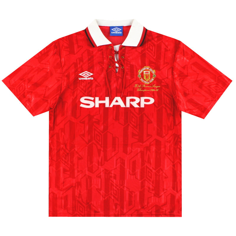 1992-94 Manchester United Umbro 'Champions' Home Shirt S