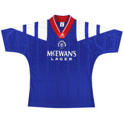 1992-94 Rangers adidas Home Shirt L