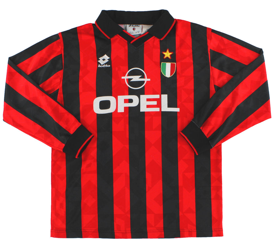 1994-95 AC Milan Lotto Player Issue Home Shirt L/S XL