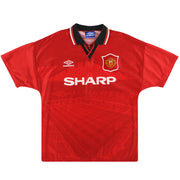1994-96 Manchester United Umbro Home Shirt M