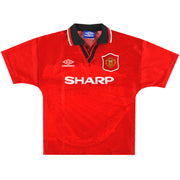 1994-96 Manchester United Umbro Home Shirt M