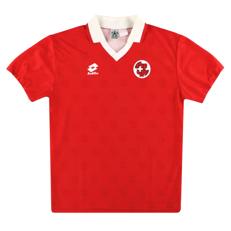 1994-96 Switzerland Lotto 'Signed' Home Shirt XS