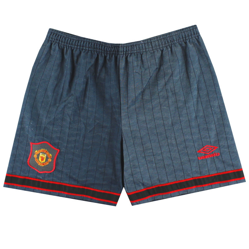 1995-96 Manchester United Umbro Away Shorts XS - Classic Football Kit