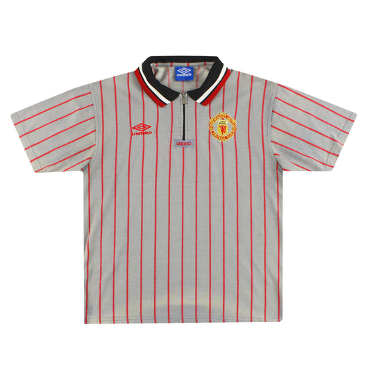1996-97 Manchester United Umbro 1/4 Zip Polo Shirt L