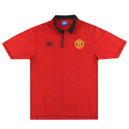 1996-97 Manchester United Umbro Polo Shirt L