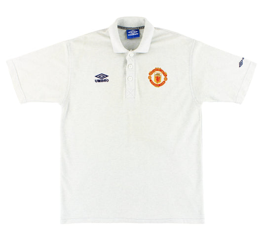 1996-97 Manchester United Umbro Polo Shirt L