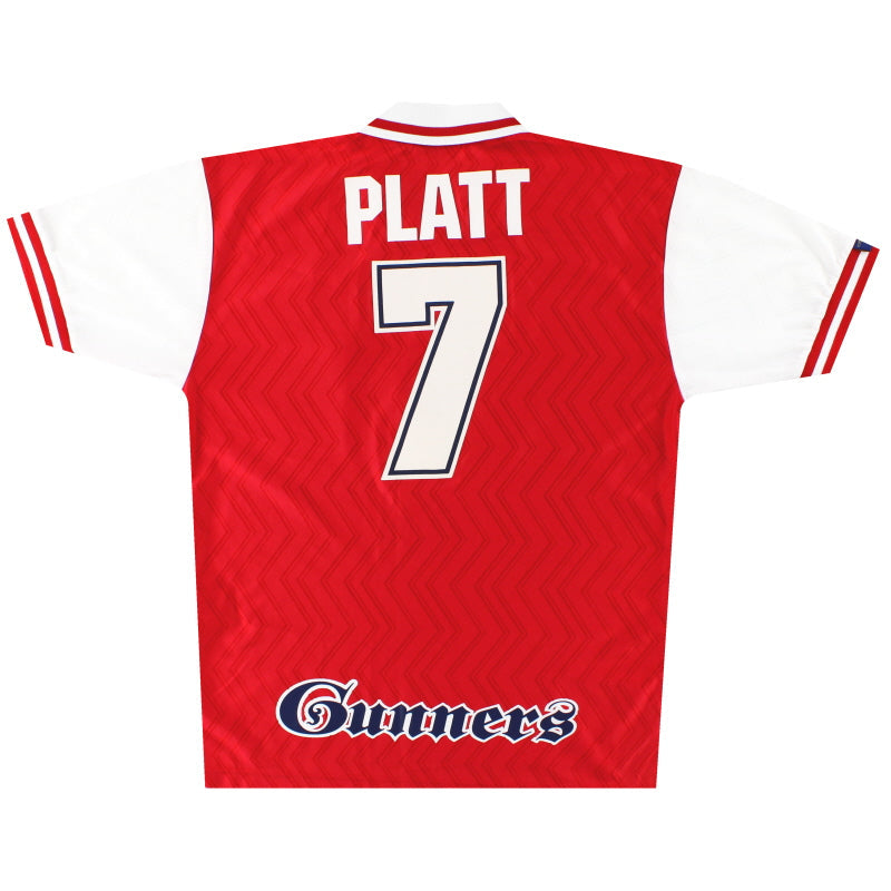 1996-98 Arsenal Nike Home Shirt Platt #7 L