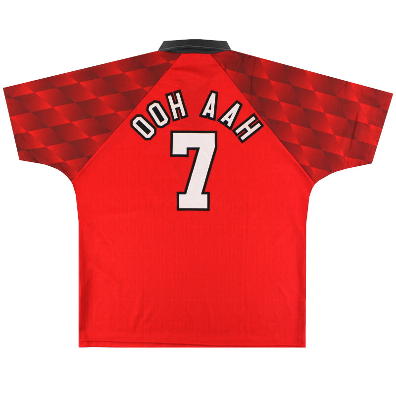 1996-98 Manchester United Umbro Home Shirt Ooh Aah #7 XL