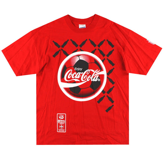 1996 European Championship Coca-Cola Graphic Tee *As New* XL