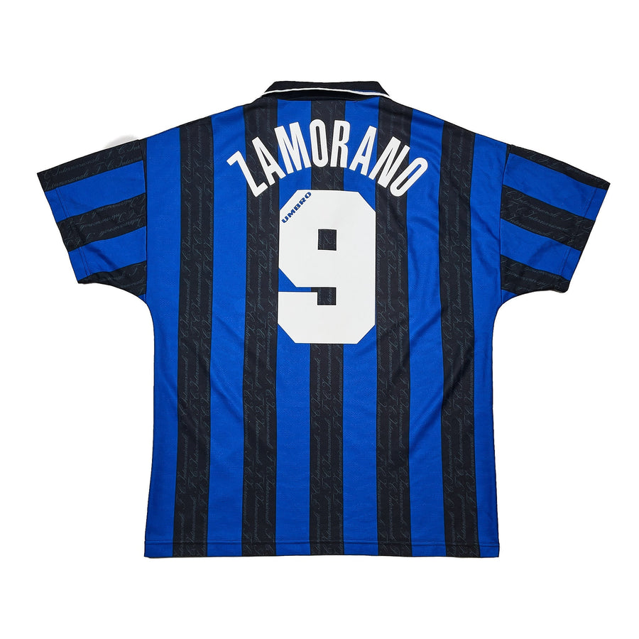 1996/97 Inter Milan Zamorano #9 Home Shirt (L) Umbro
