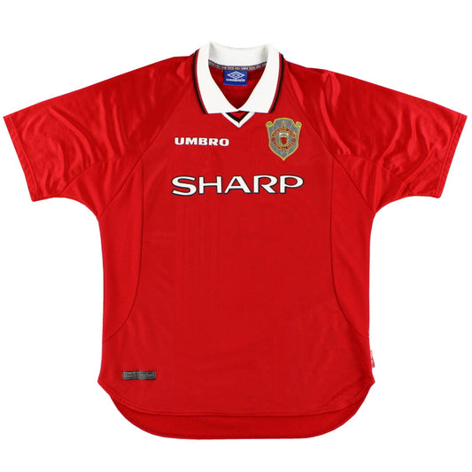 1997-00 Manchester United Umbro Champions League Home Shirt M