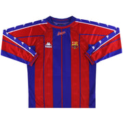 1997-98 Barcelona Kappa Match Issue Home Shirt L/S #12 S