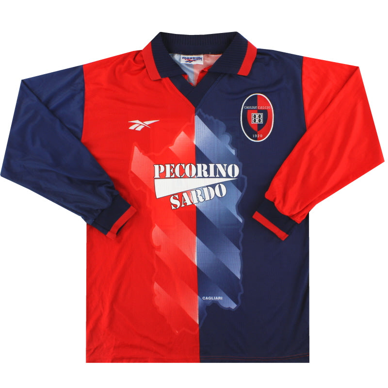 1997-98 Cagliari Reebok Player Issue Home Shirt #16 L/S