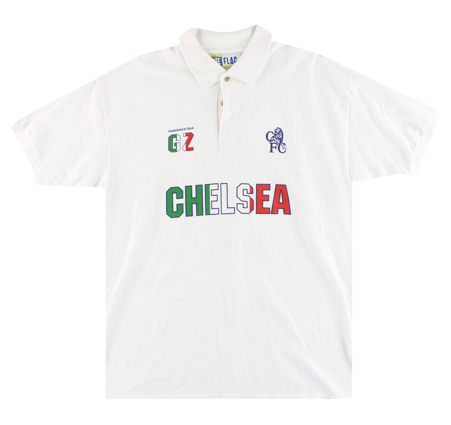 1997-98 Chelsea Graphic 'Zola' Polo Shirt L