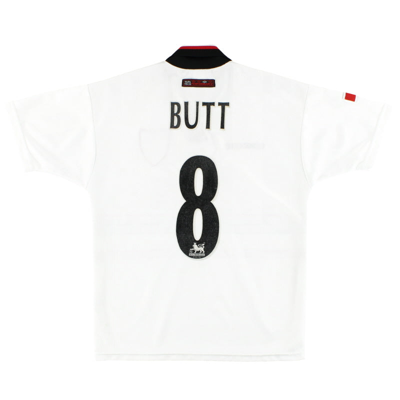1997-99 Manchester United Umbro Away Shirt Butt #8 L.Boys