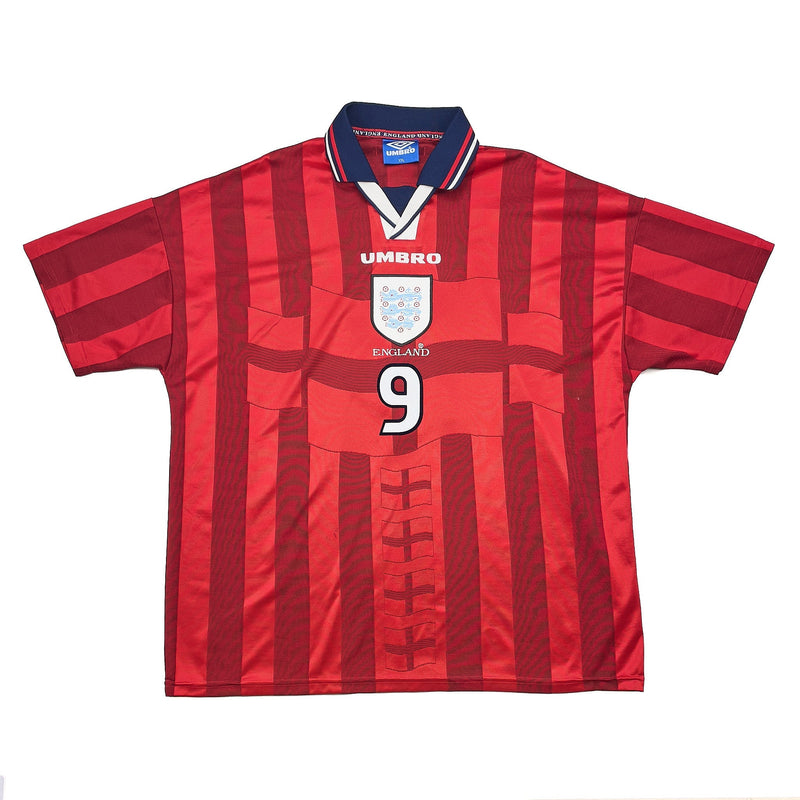 1997/99 ENGLAND SHEARER #9 AWAY SHIRT (XXL) UMBRO