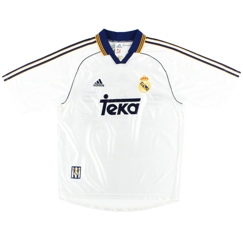 1998-00 Real Madrid adidas Home Shirt L