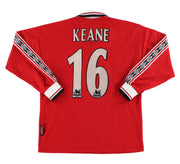 1998-00 Manchester United Umbro Home Shirt Keane #16 L/S
