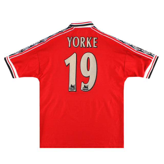 1998-00 Manchester United Umbro Home Shirt Yorke #19 M