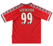 1998-00 Manchester United Umbro 'CL Winners' Home Shirt Solskjaer #99 L