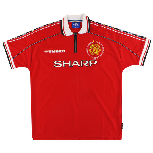 1998-00 Manchester United Umbro 'Treble Winners' Home Shirt XL