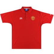 1998-99 Manchester United Umbro Polo Shirt XL