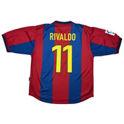 1998/00 Barcelona Rivaldo #11 Home Shirt (M) Nike