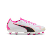 Puma King 20 Match FG/AG Jnr Football Boots - Puma White/Poison Pink/Bright Aqua
