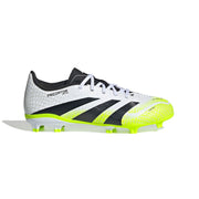 adidas Predator 25 League FG/MG Jnr Football Boots - Ftwr White/Core Black/Lucid Lemon