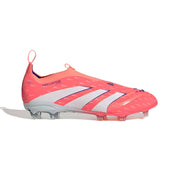 adidas Predator 25 Elite Laceless FG/AG Jnr Football Boots - Signal Coral/Ftwr White/Beam Orange