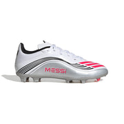 adidas F50 League Messi FG/MG Jnr Football Boots - Ftwr White/Lucid Red/Silver Met.