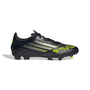 adidas F50 League FG/MG Football Boots - Core Black/Iron Met./Lucid Lemon