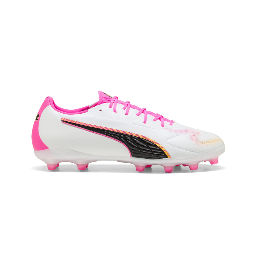 Puma King 20 Match FG/AG Football Boots - Puma White/Poison Pink/Bright Aqua