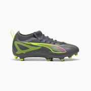 Puma Ultra 5 Match FG/AG Jnr Football Boots - Matte Aged Silver/Yellow Alert/Puma Aged Silver