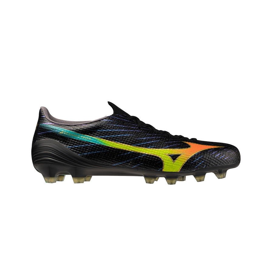 Mizuno Alpha III  FG/AG (Made in Japan) Football Boots - Black/Lava Orange/Evening Primrose