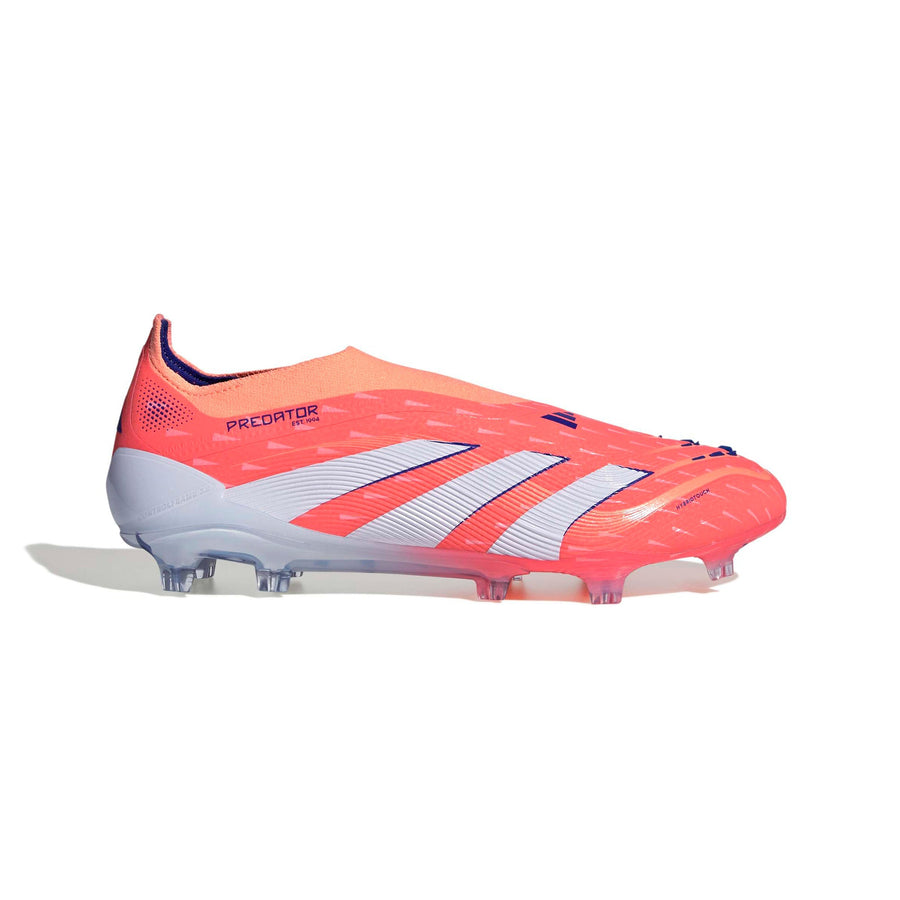 adidas Predator 25 Elite Laceless FG/AG Football Boots - Signal Coral/Ftwr White/Beam Orange