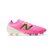 New Balance Tekela V5 Elite Low FG Football Boots - Pink Heat/Metallic Gold/Pink Satin