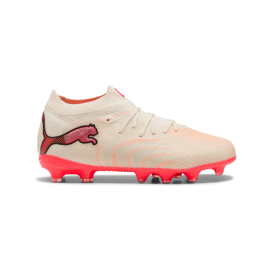 Puma Future 9 Pro FG/AG Jnr Football Boots - Sugared Almond/Puma White/Red-Puma Black