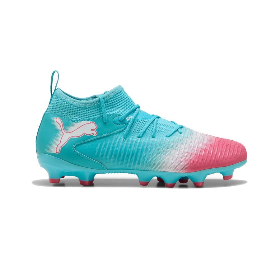 Puma Future 8 Match Re-Charge FG/AG Jnr Football Boots - Hero Blue/Puma White/Sunset PInk