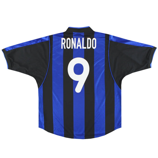 2000-01 Inter Milan Nike Home Shirt Ronaldo #9 L