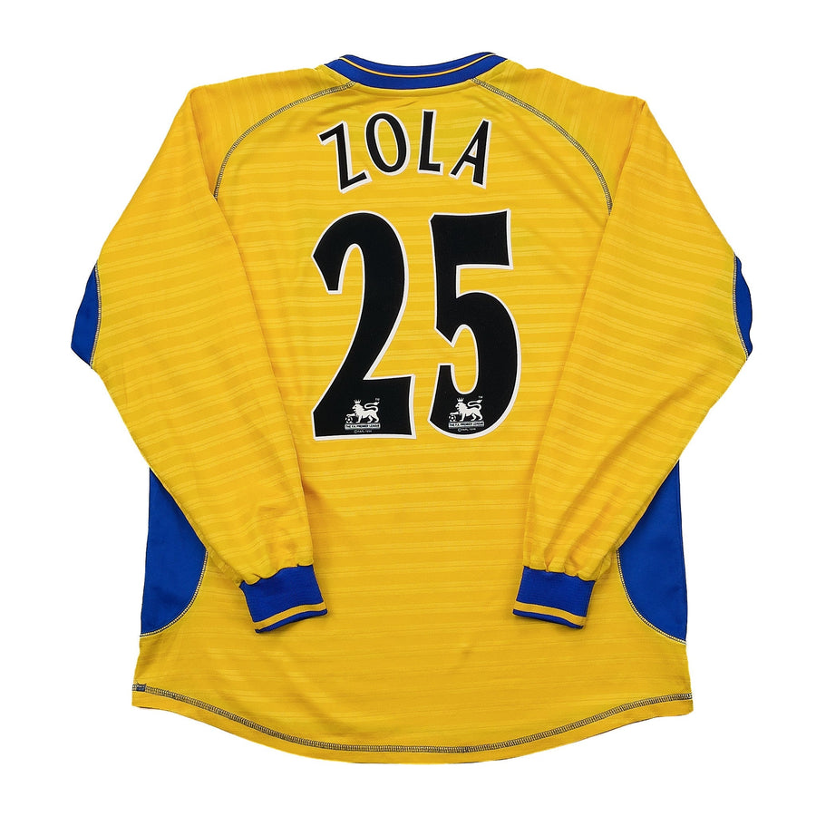 2000/01 Chelsea Zola #25 L/S Away Shirt (L) Umbro