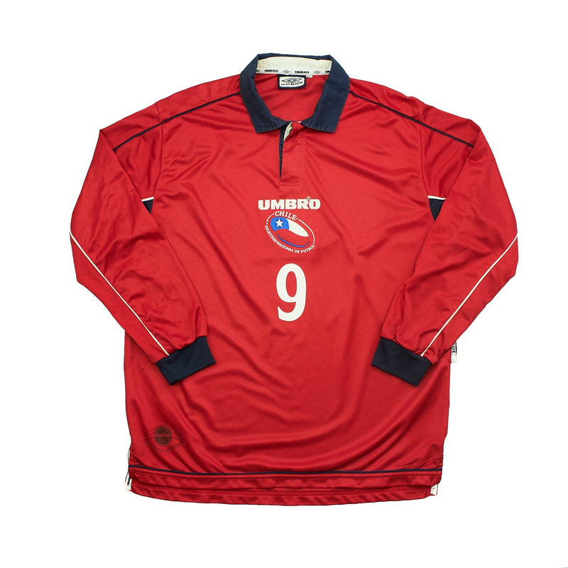 2000/01 Chile Zamorano #9 L/S Home Shirt (L) Umbro